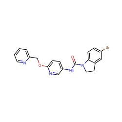 O=C(Nc1ccc(OCc2ccccn2)nc1)N1CCc2cc(Br)ccc21 ZINC000000578779