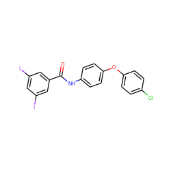 O=C(Nc1ccc(Oc2ccc(Cl)cc2)cc1)c1cc(I)cc(I)c1 ZINC000169328440