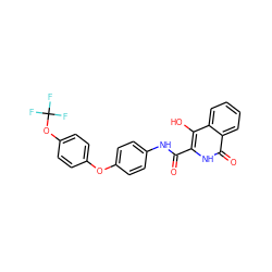 O=C(Nc1ccc(Oc2ccc(OC(F)(F)F)cc2)cc1)c1[nH]c(=O)c2ccccc2c1O ZINC000013817110