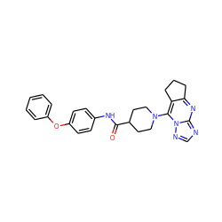 O=C(Nc1ccc(Oc2ccccc2)cc1)C1CCN(c2c3c(nc4ncnn24)CCC3)CC1 ZINC000001238078