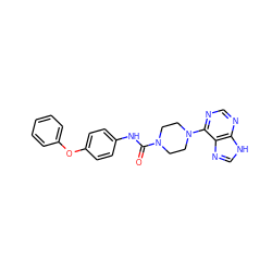 O=C(Nc1ccc(Oc2ccccc2)cc1)N1CCN(c2ncnc3[nH]cnc23)CC1 ZINC000001483937