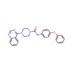 O=C(Nc1ccc(Oc2ccccc2)cc1)N1CCN(c2ncnc3ccccc23)CC1 ZINC000013528658