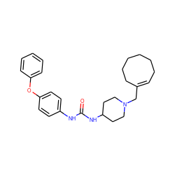 O=C(Nc1ccc(Oc2ccccc2)cc1)NC1CCN(CC2=CCCCCCC2)CC1 ZINC000028708503