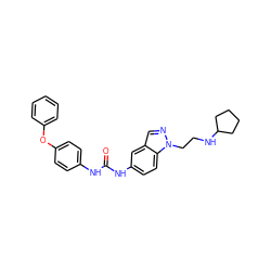 O=C(Nc1ccc(Oc2ccccc2)cc1)Nc1ccc2c(cnn2CCNC2CCCC2)c1 ZINC000028524672