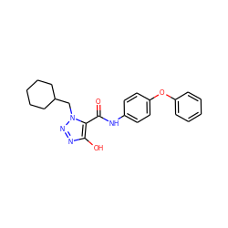 O=C(Nc1ccc(Oc2ccccc2)cc1)c1c(O)nnn1CC1CCCCC1 ZINC000653811115