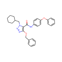 O=C(Nc1ccc(Oc2ccccc2)cc1)c1c(OCc2ccccc2)nnn1CC1CCCCC1 ZINC000653811102