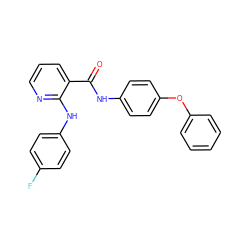 O=C(Nc1ccc(Oc2ccccc2)cc1)c1cccnc1Nc1ccc(F)cc1 ZINC000028957156