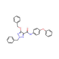 O=C(Nc1ccc(Oc2ccccc2)cc1)c1nn(Cc2ccccc2)nc1OCc1ccccc1 ZINC000653787755