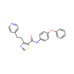 O=C(Nc1ccc(Oc2ccccc2)cc1)c1scnc1CCc1ccncc1 ZINC000014946567