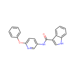 O=C(Nc1ccc(Oc2ccccc2)nc1)c1c[nH]c2ccccc12 ZINC000040934013