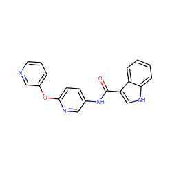 O=C(Nc1ccc(Oc2cccnc2)nc1)c1c[nH]c2ccccc12 ZINC000040933949