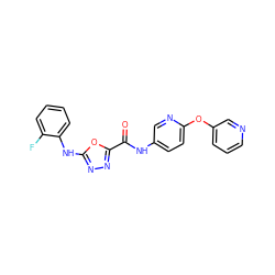 O=C(Nc1ccc(Oc2cccnc2)nc1)c1nnc(Nc2ccccc2F)o1 ZINC000035996967