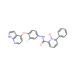 O=C(Nc1ccc(Oc2ccnc3[nH]ccc23)c(F)c1)c1cccc(-c2ccccc2)[n+]1[O-] ZINC000040861805