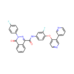 O=C(Nc1ccc(Oc2ccncc2-c2cccnc2)c(F)c1)c1nn(-c2ccc(F)cc2)c(=O)c2ccccc12 ZINC001772639824