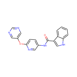 O=C(Nc1ccc(Oc2cncnc2)nc1)c1c[nH]c2ccccc12 ZINC000040934248