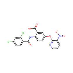 O=C(Nc1ccc(Oc2ncccc2[N+](=O)[O-])cc1C(=O)O)c1ccc(Cl)cc1Cl ZINC000012358152