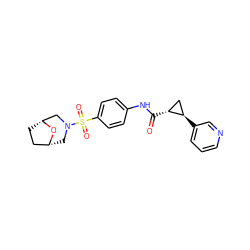 O=C(Nc1ccc(S(=O)(=O)N2C[C@@H]3CC[C@H](C2)O3)cc1)[C@@H]1C[C@H]1c1cccnc1 ZINC000103241123