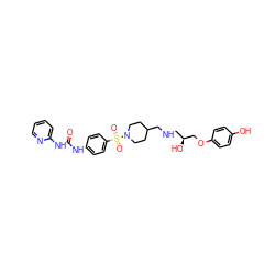 O=C(Nc1ccc(S(=O)(=O)N2CCC(CNC[C@H](O)COc3ccc(O)cc3)CC2)cc1)Nc1ccccn1 ZINC000025419147