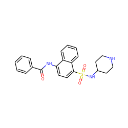 O=C(Nc1ccc(S(=O)(=O)NC2CCNCC2)c2ccccc12)c1ccccc1 ZINC000035242624