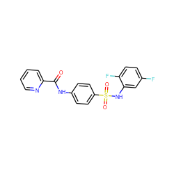 O=C(Nc1ccc(S(=O)(=O)Nc2cc(F)ccc2F)cc1)c1ccccn1 ZINC000058592164