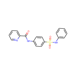 O=C(Nc1ccc(S(=O)(=O)Nc2ccccc2)cc1)c1ccccn1 ZINC000009903409