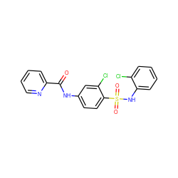 O=C(Nc1ccc(S(=O)(=O)Nc2ccccc2Cl)c(Cl)c1)c1ccccn1 ZINC000058649939