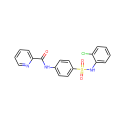 O=C(Nc1ccc(S(=O)(=O)Nc2ccccc2Cl)cc1)c1ccccn1 ZINC000058592159