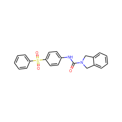 O=C(Nc1ccc(S(=O)(=O)c2ccccc2)cc1)N1Cc2ccccc2C1 ZINC001772645981