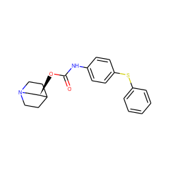 O=C(Nc1ccc(Sc2ccccc2)cc1)O[C@@H]1CN2CCC1CC2 ZINC000028521256