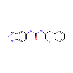 O=C(Nc1ccc2[nH]ncc2c1)N[C@H](CO)Cc1ccccc1 ZINC000084635492