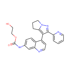 O=C(Nc1ccc2c(-c3c(-c4ccccn4)nn4c3CCC4)ccnc2c1)OCCO ZINC000045253527