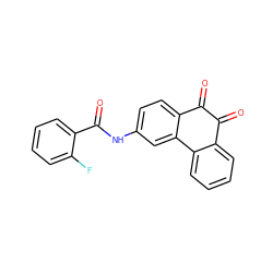 O=C(Nc1ccc2c(c1)-c1ccccc1C(=O)C2=O)c1ccccc1F ZINC000013862840