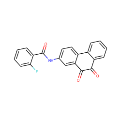 O=C(Nc1ccc2c(c1)C(=O)C(=O)c1ccccc1-2)c1ccccc1F ZINC000013862839