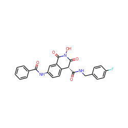 O=C(Nc1ccc2c(c1)C(=O)N(O)C(=O)[C@@H]2C(=O)NCc1ccc(F)cc1)c1ccccc1 ZINC000169349214