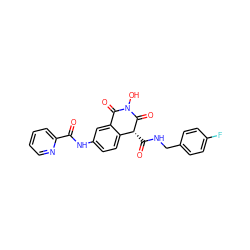 O=C(Nc1ccc2c(c1)C(=O)N(O)C(=O)[C@@H]2C(=O)NCc1ccc(F)cc1)c1ccccn1 ZINC000169349196