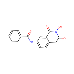 O=C(Nc1ccc2c(c1)C(=O)N(O)C(=O)C2)c1ccccc1 ZINC000040979727