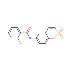 O=C(Nc1ccc2c(c1)C=CS(=O)(=O)O2)c1ccccc1Br ZINC000299852660