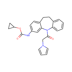 O=C(Nc1ccc2c(c1)N(C(=O)Cn1cccc1)c1ccccc1CC2)OC1CC1 ZINC000653710281