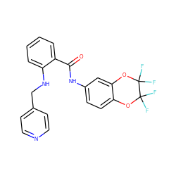 O=C(Nc1ccc2c(c1)OC(F)(F)C(F)(F)O2)c1ccccc1NCc1ccncc1 ZINC000028951867