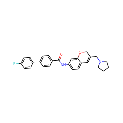 O=C(Nc1ccc2c(c1)OCC(CN1CCCC1)=C2)c1ccc(-c2ccc(F)cc2)cc1 ZINC000084669967