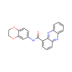 O=C(Nc1ccc2c(c1)OCCO2)c1cccc2nc3ccccc3nc12 ZINC000005257515