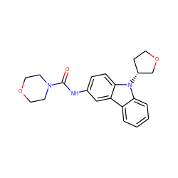 O=C(Nc1ccc2c(c1)c1ccccc1n2[C@@H]1CCOC1)N1CCOCC1 ZINC000027103434