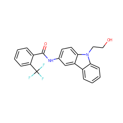 O=C(Nc1ccc2c(c1)c1ccccc1n2CCO)c1ccccc1C(F)(F)F ZINC000115297993