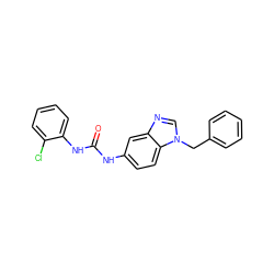 O=C(Nc1ccc2c(c1)ncn2Cc1ccccc1)Nc1ccccc1Cl ZINC000040380280