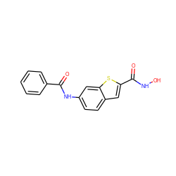 O=C(Nc1ccc2cc(C(=O)NO)sc2c1)c1ccccc1 ZINC000028899983