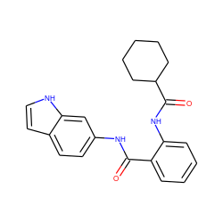 O=C(Nc1ccc2cc[nH]c2c1)c1ccccc1NC(=O)C1CCCCC1 ZINC000653619326