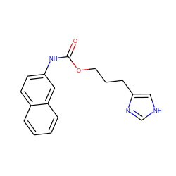 O=C(Nc1ccc2ccccc2c1)OCCCc1c[nH]cn1 ZINC000013747065