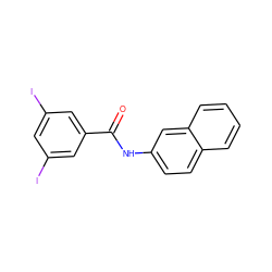 O=C(Nc1ccc2ccccc2c1)c1cc(I)cc(I)c1 ZINC000169328448