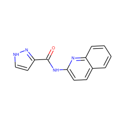 O=C(Nc1ccc2ccccc2n1)c1cc[nH]n1 ZINC000038247210