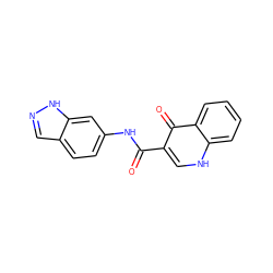 O=C(Nc1ccc2cn[nH]c2c1)c1c[nH]c2ccccc2c1=O ZINC000113730866